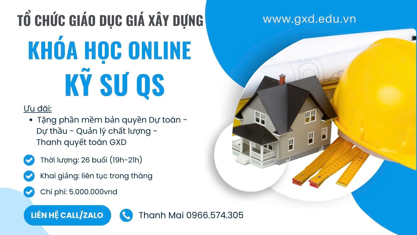 Tại sao bạn nên tham dự khóa học đào tạo kỹ sư QS tại GXD